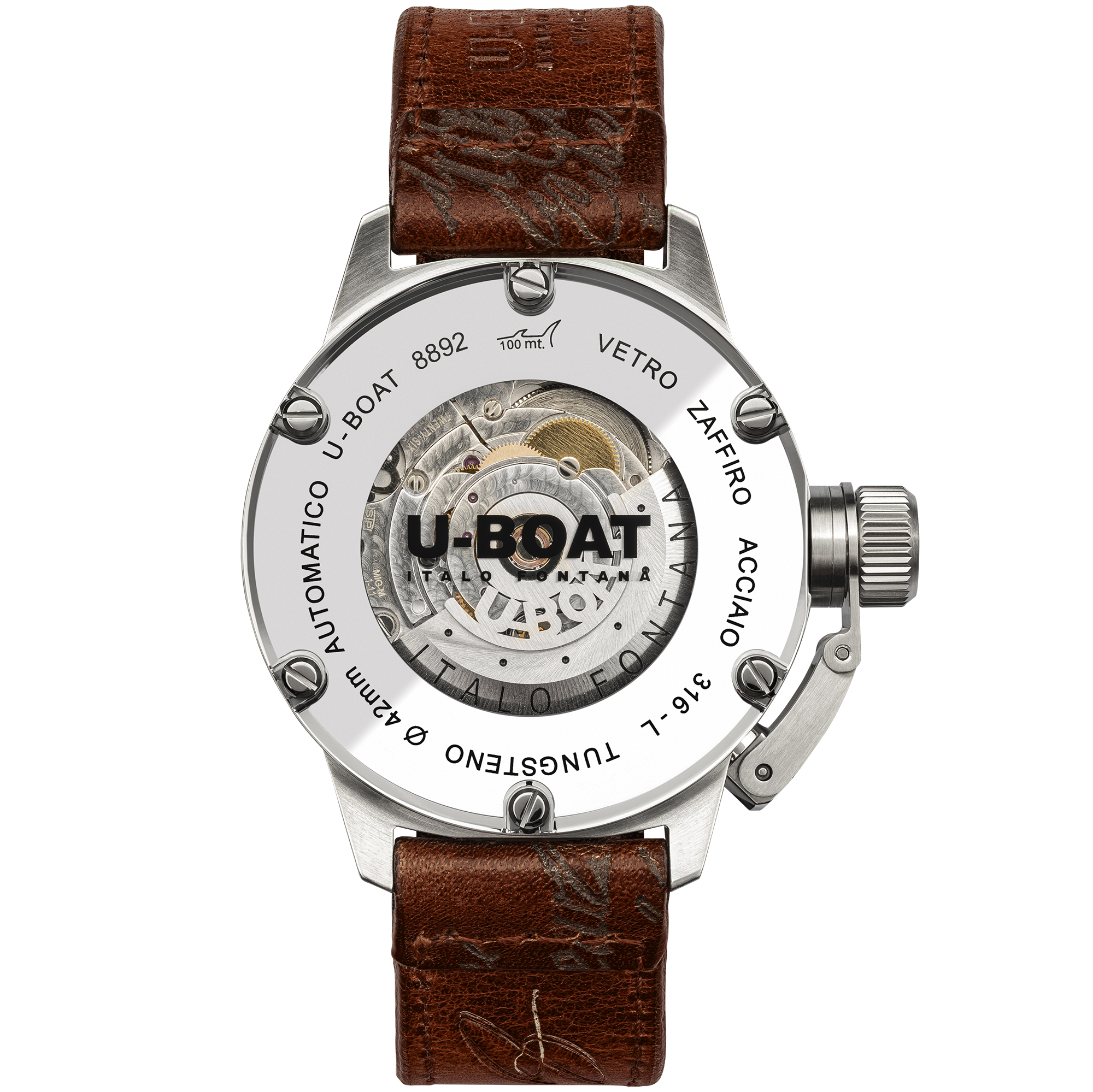 U-Boat Men's Watch Classico Tungsteno 42mm Beige Brown