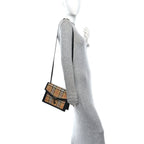 Grainy Calfskin Vintage Check Small Macken Crossbody Bag Black