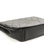 Lambskin Quilted Large Diamond CC Flap Black