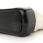 Aged Calfskin Quilted Small Gabrielle Hobo Black White
