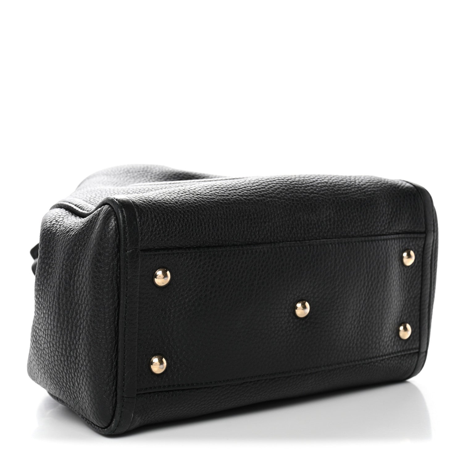 Pebbled Calfskin Small Soho Shoulder Bag Black