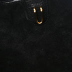 Soft Grained Calfskin Sangle Bucket Bag Black