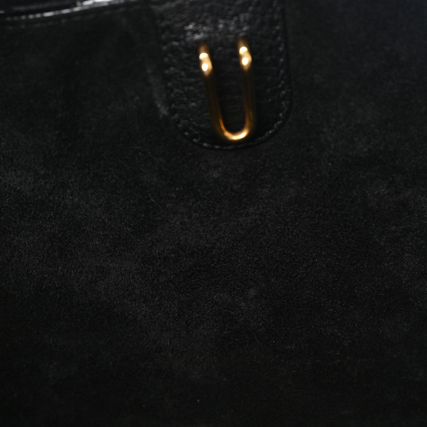 Soft Grained Calfskin Sangle Bucket Bag Black