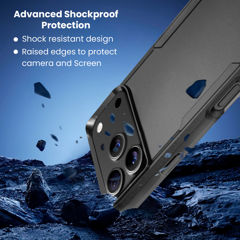 Entronix Bundle Compatible with iPhone 17 Pro Max - Soft-Touch Dual-Layer Case & 1 Clear Screen Protector