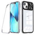 Full Protection With Mobile Phone Protective Film Slide Camera Lens Phone Case For Iphone 14 In Gray