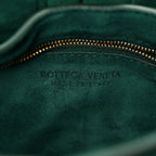 Suede Maxi Intrecciato Padded Chain Cassette Crossbody Bag Emerald Green