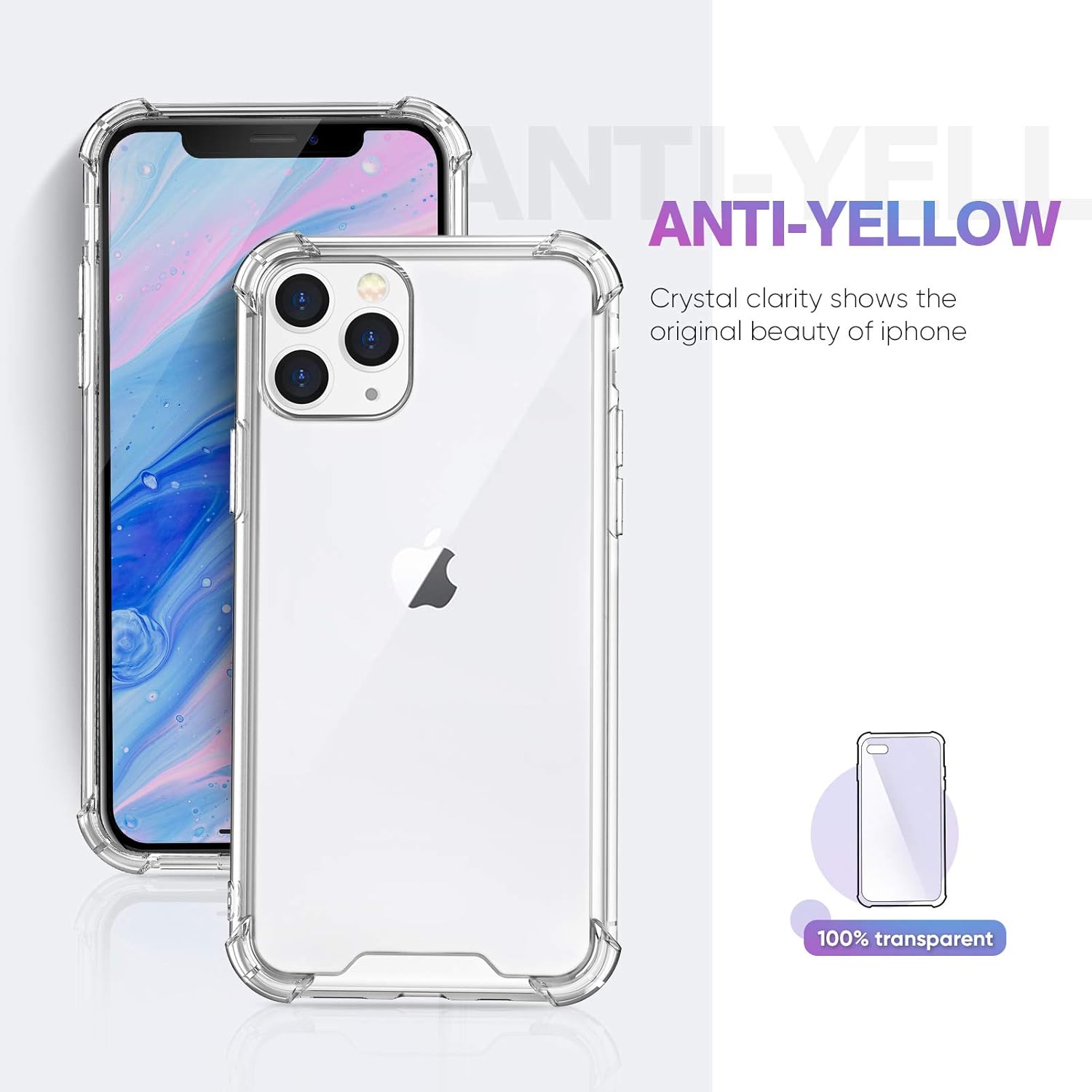 Entronix Case Compatible with iPhone 11 Pro - [Flexible] TPU Clear