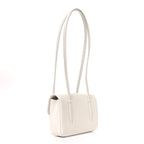 Shiny Caviar Mini Preppy Coco Shoulder Bag White