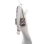 Nappa Striped Small Olimpia Black Multicolor