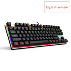 Edition Mechanical Keyboard 104 keys Red Switch Gaming Keyboards for Tablet Desktop Russian sticker - backlit white US-red switch