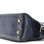 Signature Grain Small Clifton Bag Navy Blue