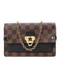 Damier Ebene Vavin Chain Wallet Black