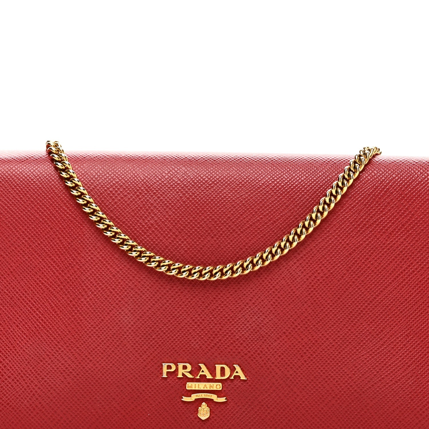Saffiano Metal Oro Mini Bag Fuoco