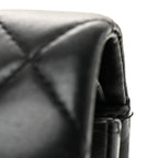 Lambskin Quilted Medium Double Flap So Black