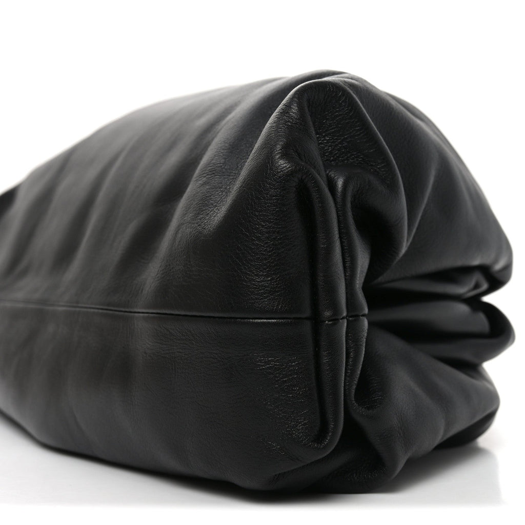 Smooth Butter Calf The Pouch Oversized Clutch Black