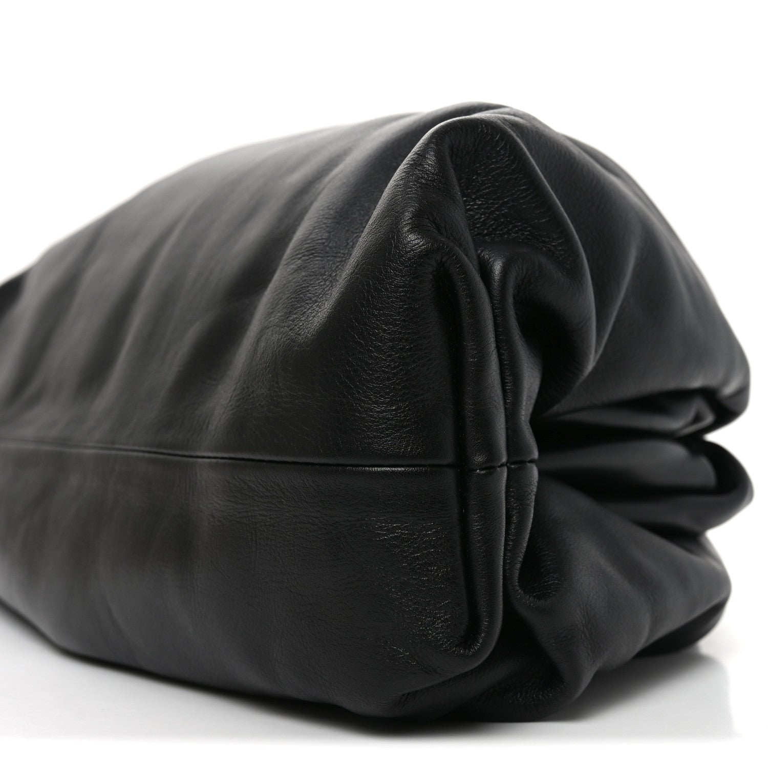 Smooth Butter Calf The Pouch Oversized Clutch Black