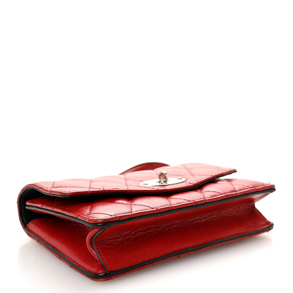 Shiny Buffalo Quilted Darley Shoulder Bag Red