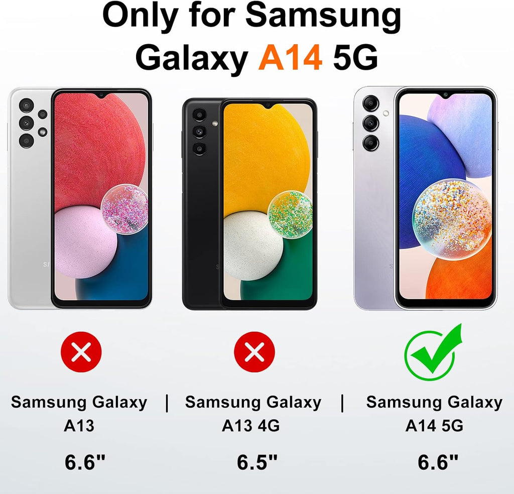 Entronix Case Compatible with Galaxy A14 - [Hard Back] Clear Cover