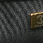 Caviar Quilted Camellia Chain Around Flap Black