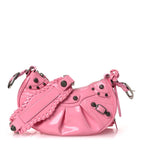 Patent Faux Leather Le Cagole Shoulder Bag XS Sweet Pink