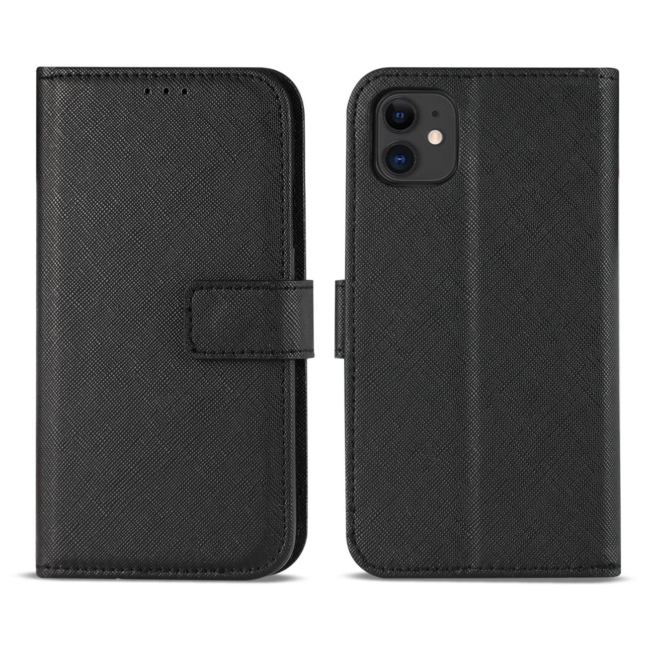 Slim Stand Case With Card Holder Slots Apple Iphone 12 Mini In Black