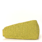 Yarn Raffia Effect Crochet Triangle Shoulder Bag Giallo