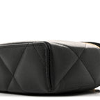 Caviar Quilted Top Handle Slim Vanity With Chain Black