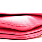 Calfskin Mount Envelope Bag Pink