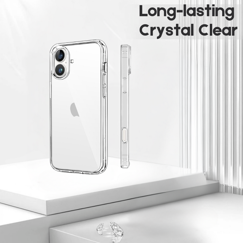 Entronix Case Compatible with iPhone 17 - [Hard Back] Slim Clear