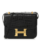 Shiny Caiman Crocodile Constance 23 Black