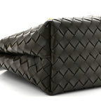 Nappa Intrecciato Medium Andiamo Shoulder Bag Kaki