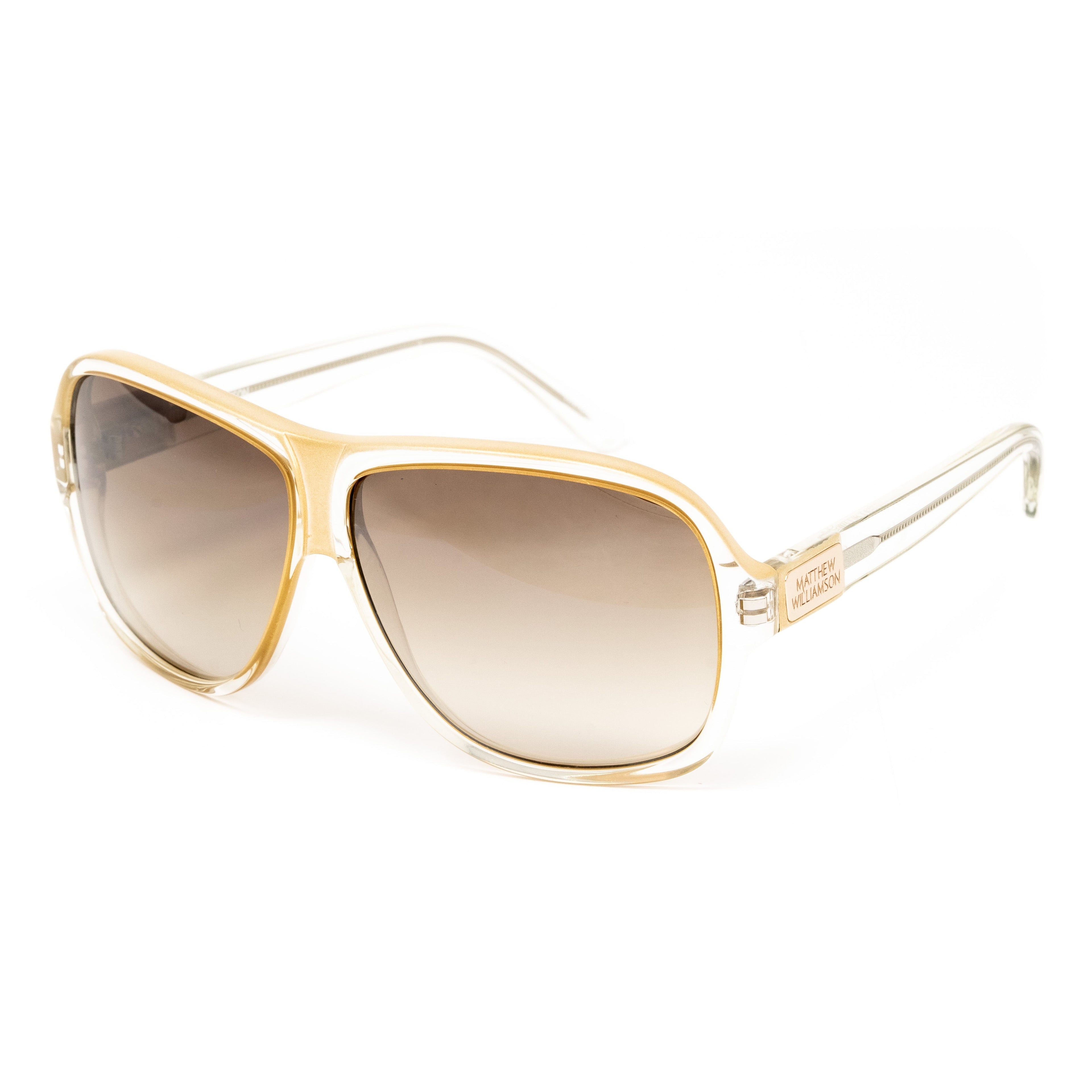 Matthew Williamson x Linda Farrow Gold Sunglasses