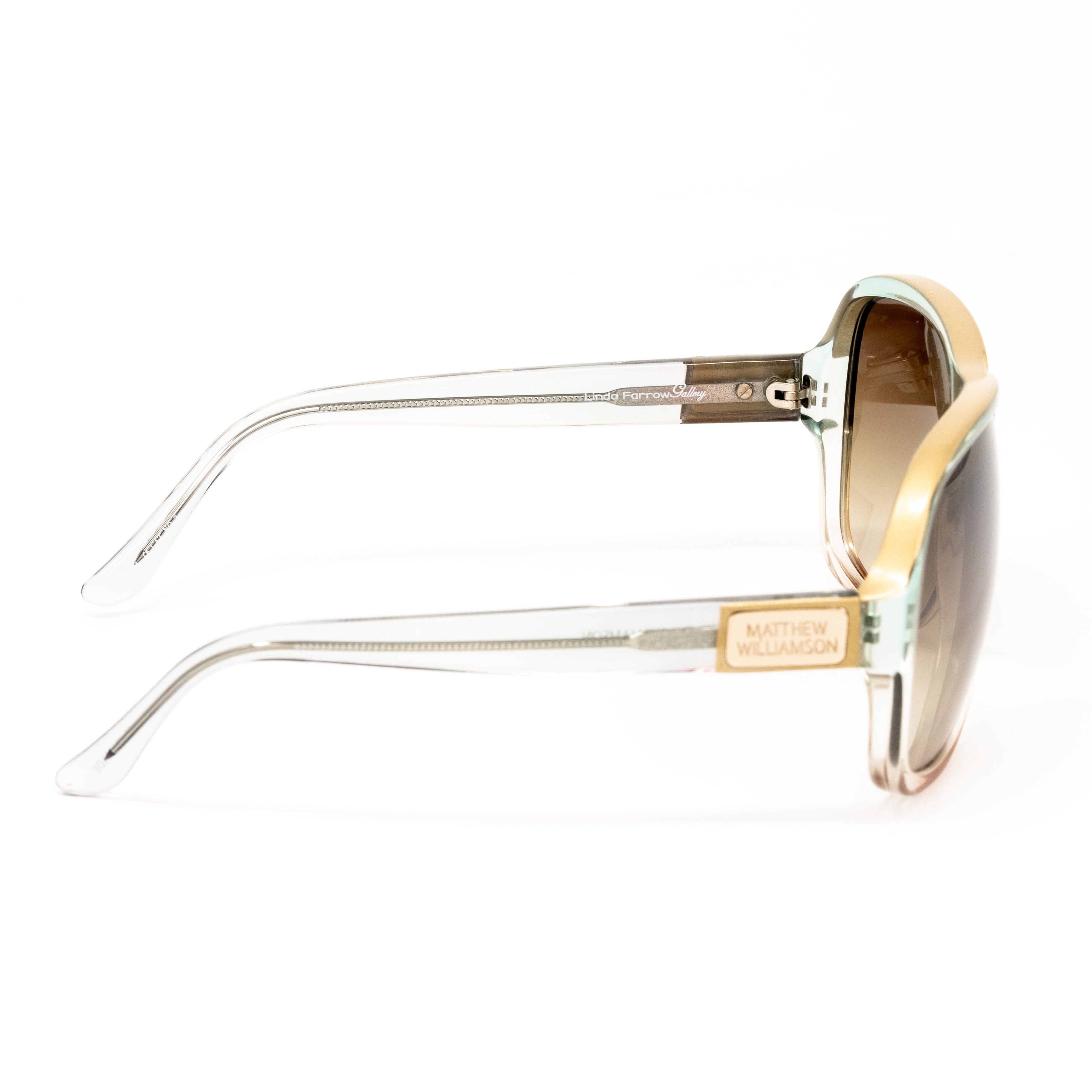 Matthew Williamson x Linda Farrow Gold Sunglasses