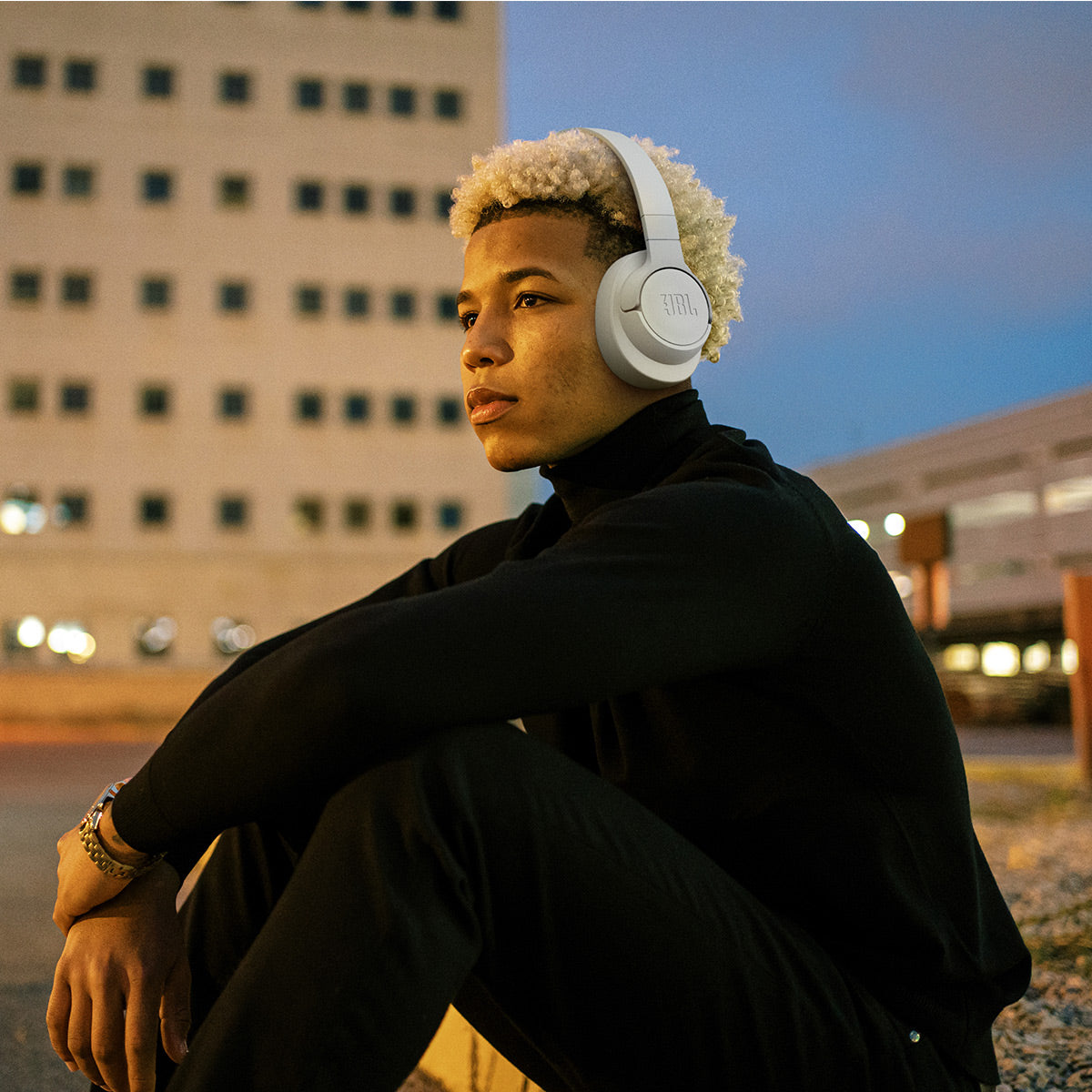 JBL Tune 720BT Wireless Over Ear Bluetooth Headphone Bundle with gSport Case (White)