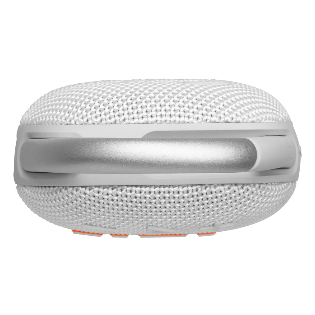 JBL Clip 5 Ultra Portable Bluetooth Speaker with gSport Carbon Fiber Case (White)