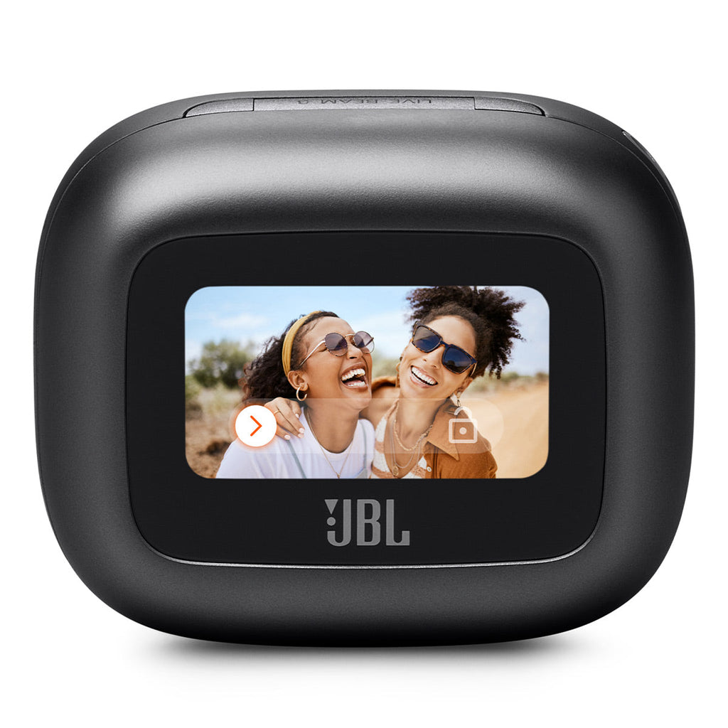 JBL Live Beam 3 Noise-Cancelling Earbuds with Smart Case (Black)