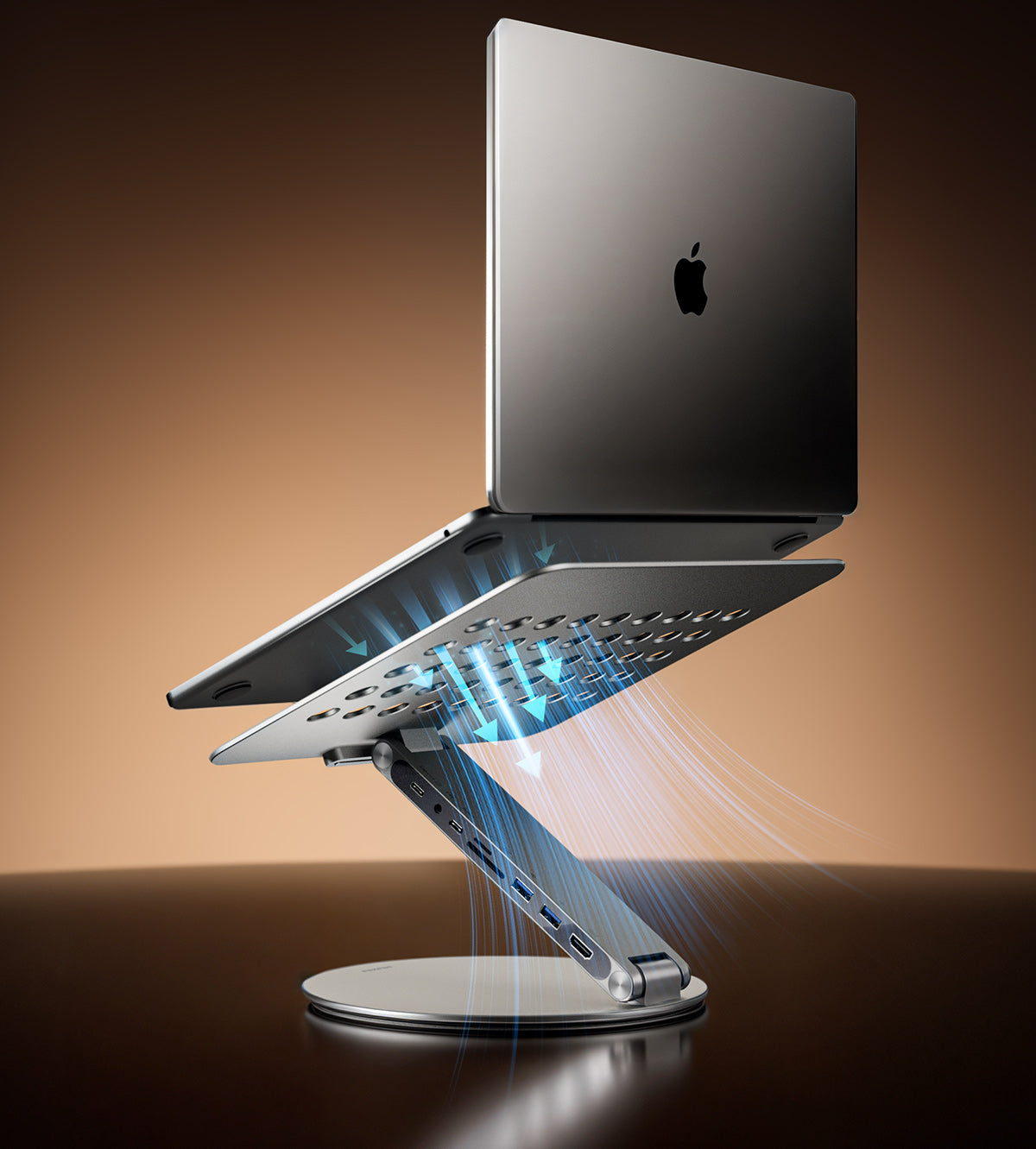 KUXIU X53 Ergonomic Laptop Stand with Built-in 8-in-1 Hub