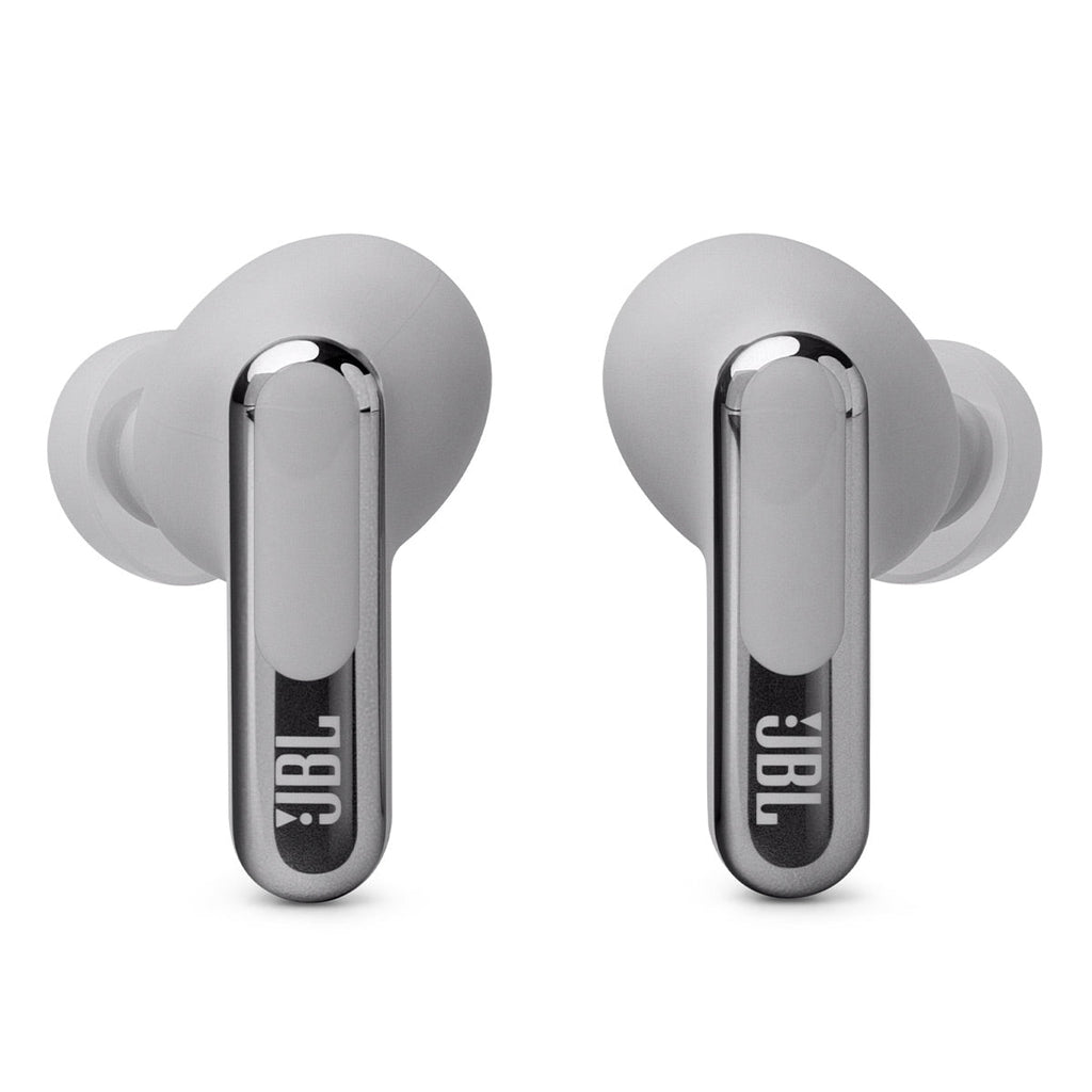JBL Live Beam 3 True Wireless Noise Cancelling Earbud Bundle with gSport Case (Silver)