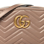 Calfskin Matelasse Small GG Marmont Chain Shoulder Bag Porcelain Rose