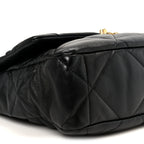 Goatskin Quilted Large Chanel 19 Flap Black