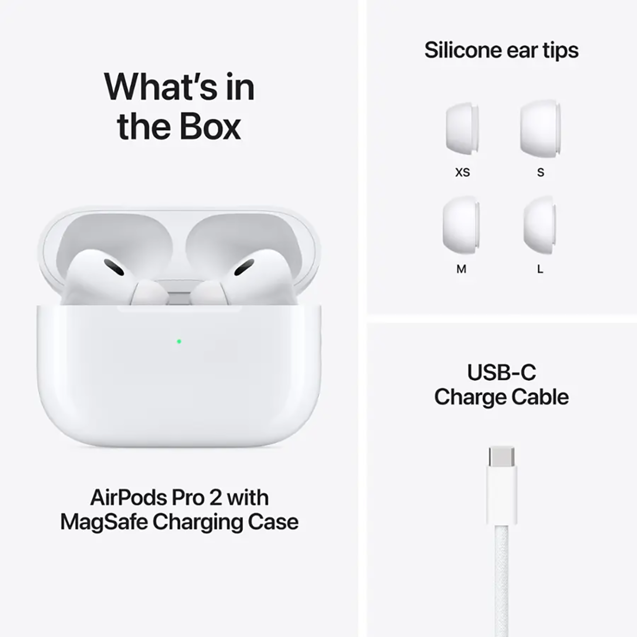 Apple Airpods Pro 2. drahtlose In-Ear-Kopfhörer mit aktiver Geräuschunterdrückung – Weiß MTJV3LL/A