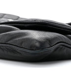 Lambskin Quilted Chain Mail Shoulder Bag Black