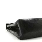 Lambskin Quilted XL Jumbo Single Flap Black
