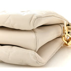 Lambskin Embossed Monogram Coussin PM Beige Cream
