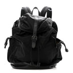 Nylon Grained Calfskin Watson Diaper Bag Black