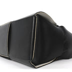 Nappa Maxi Intrecciato Medium Arco Tote Black White