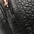 Pebbled Lambskin Dumbo Backpack Black Rose Gold Hardware