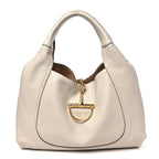 Grained Calfskin Softbit Maxi Shoulder Bag Taupe