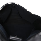 Tweed Paint Splatter Print Flap Black White