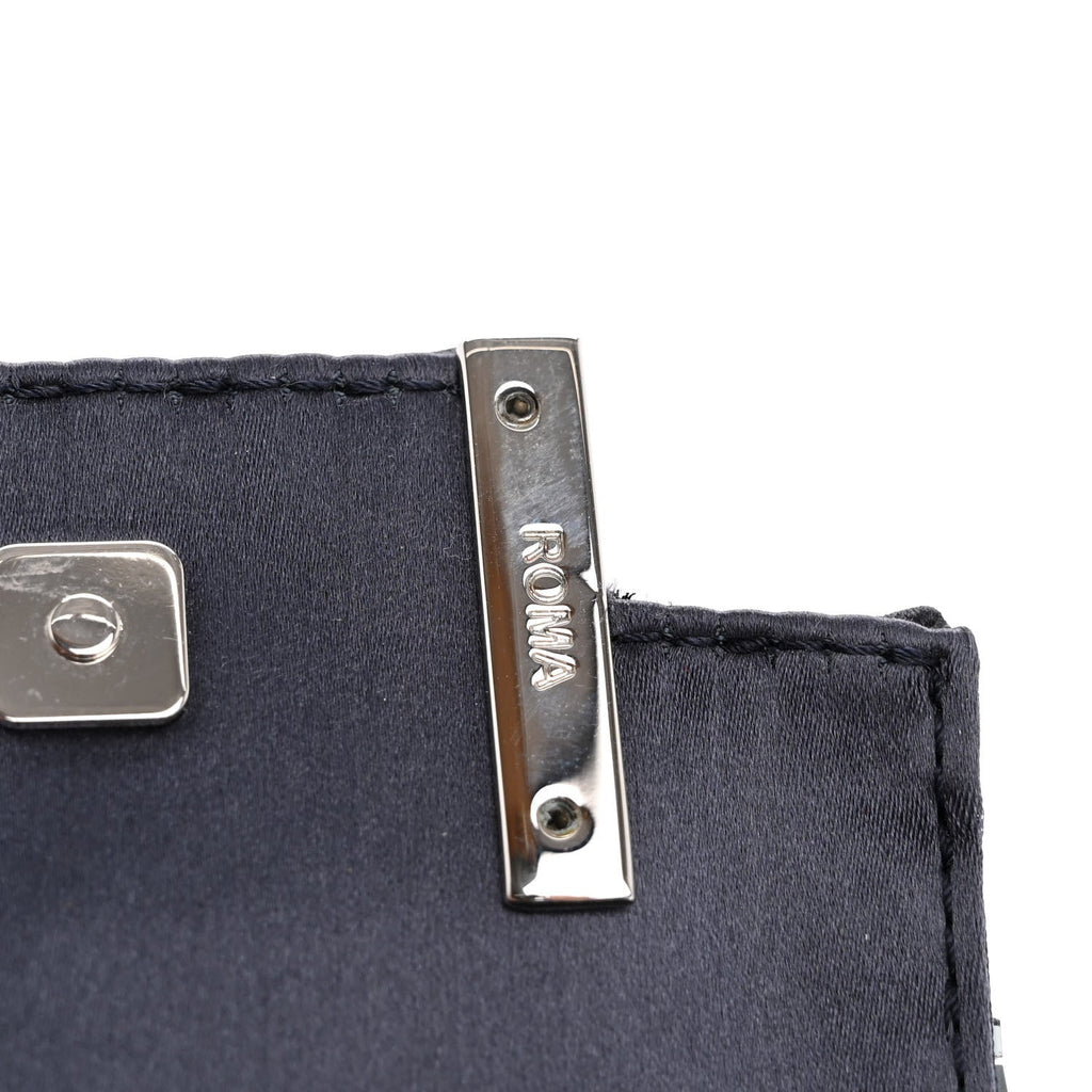 Sequin Paillettes Shiny Nappa Sex and the City Nano Maxi Buckle Baguette Charm Blue